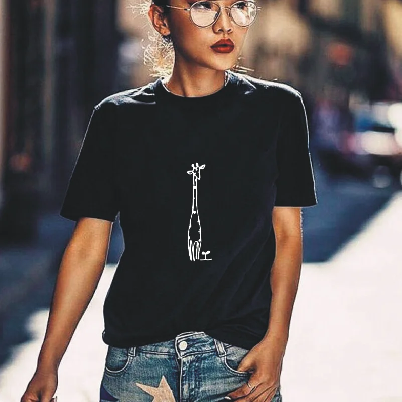 New Giraffe Print Women's T-shirt Casual Harajuku Cotton Short-sleeved Summer Tops Funny Plus Size Round Neck T-shirts Tops
New Giraffe Print Women's T-shirt Casual Harajuku Cotton Short-sleeved Summer Tops Funny Plus Size Round Neck T-shirts Tops