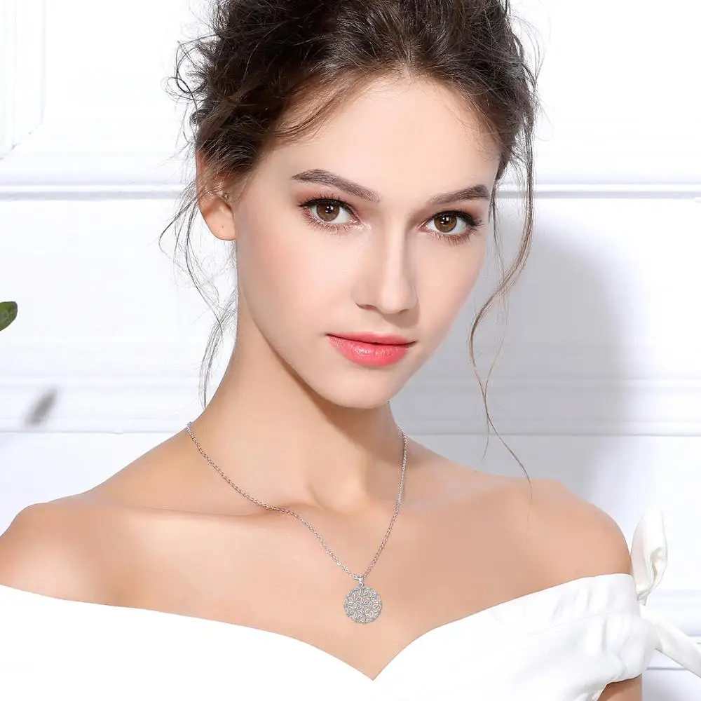 Eudora Sterling Silver Flower Of Life Pendant Necklace with Free Box Elegant Jewelry for Women Romantic Gift /Dropshpping D493
Eudora Sterling Silver Flower Of Life Pendant Necklace with Free Box Elegant Jewelry for Women Romantic Gift /Dropshpping D493
