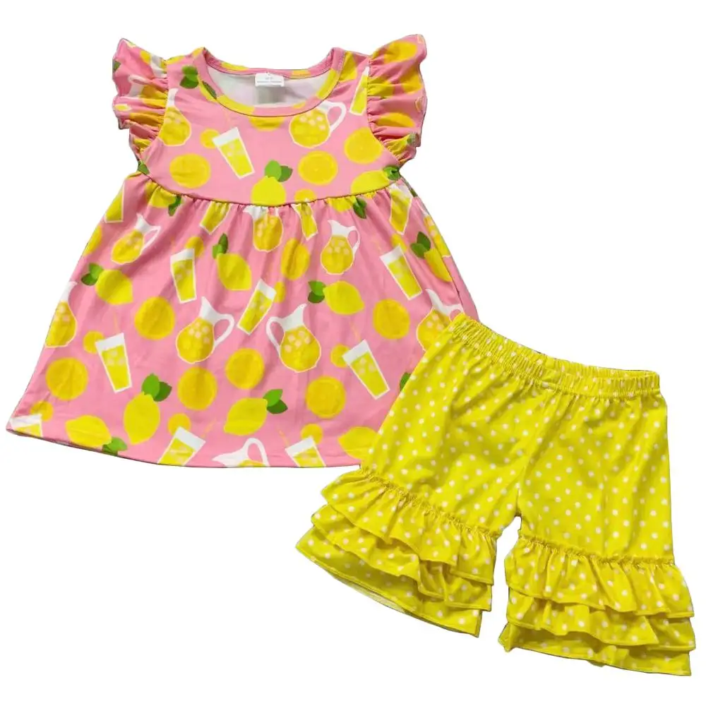 Fashion Hot Sale Summer Baby Girls Cute Lemon Fruits Tunic Yellow Shorts Clothes set Kids Girls Spring Wear
Fashion Hot Sale Summer Baby Girls Cute Lemon Fruits Tunic Yellow Shorts Clothes set Kids Girls Spring Wear
