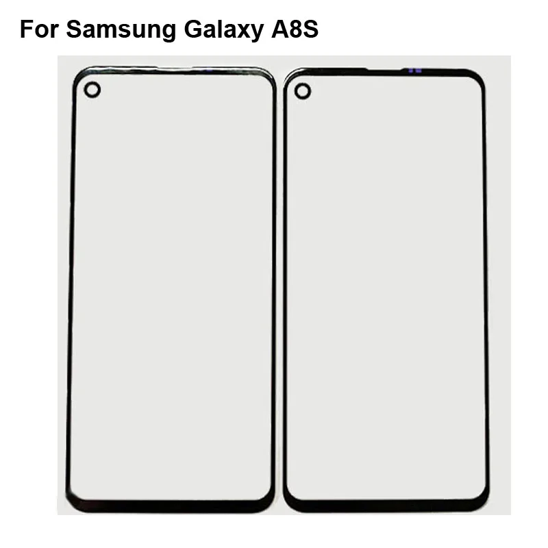 

2PCS For Samsung Galaxy A8S Front LCD Glass Lens touchscreen SM-G8870 Touch screen Panel Outer Screen Glass without flex G887N/F