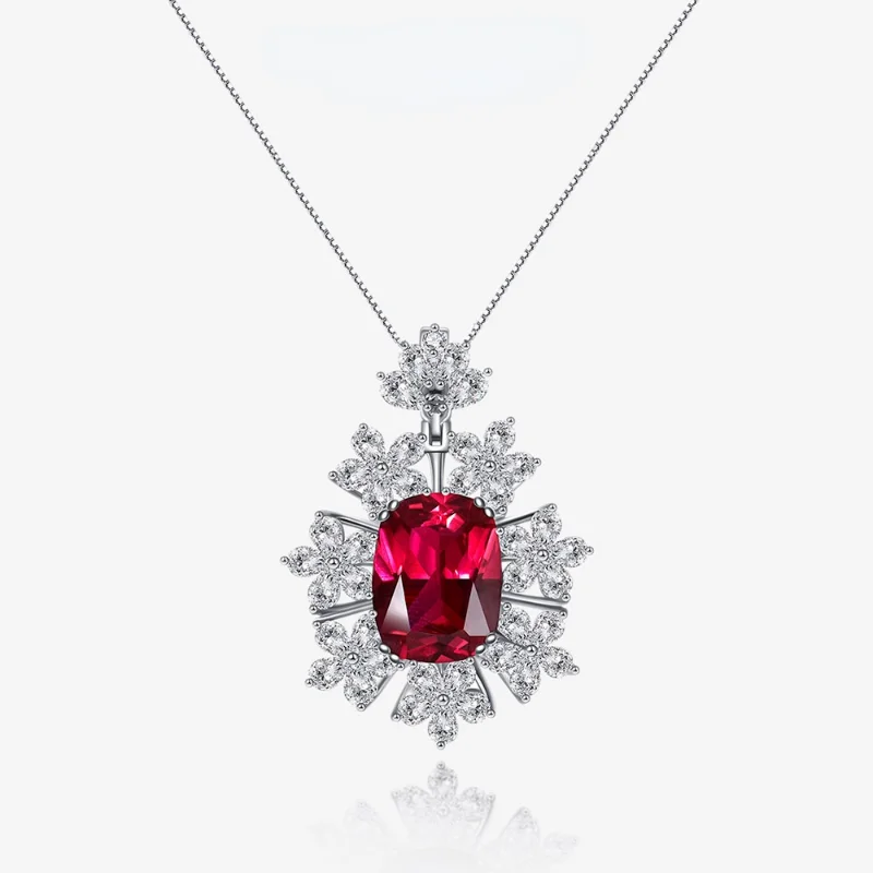 Luxury 925 Sterling Silver 12*16mm Ruby Pendant Necklace Gemstone for Women High Carbon Diamond Fine Jewelry Wedding Party Gift
Luxury 925 Sterling Silver 12*16mm Ruby Pendant Necklace Gemstone for Women High Carbon Diamond Fine Jewelry Wedding Party Gift