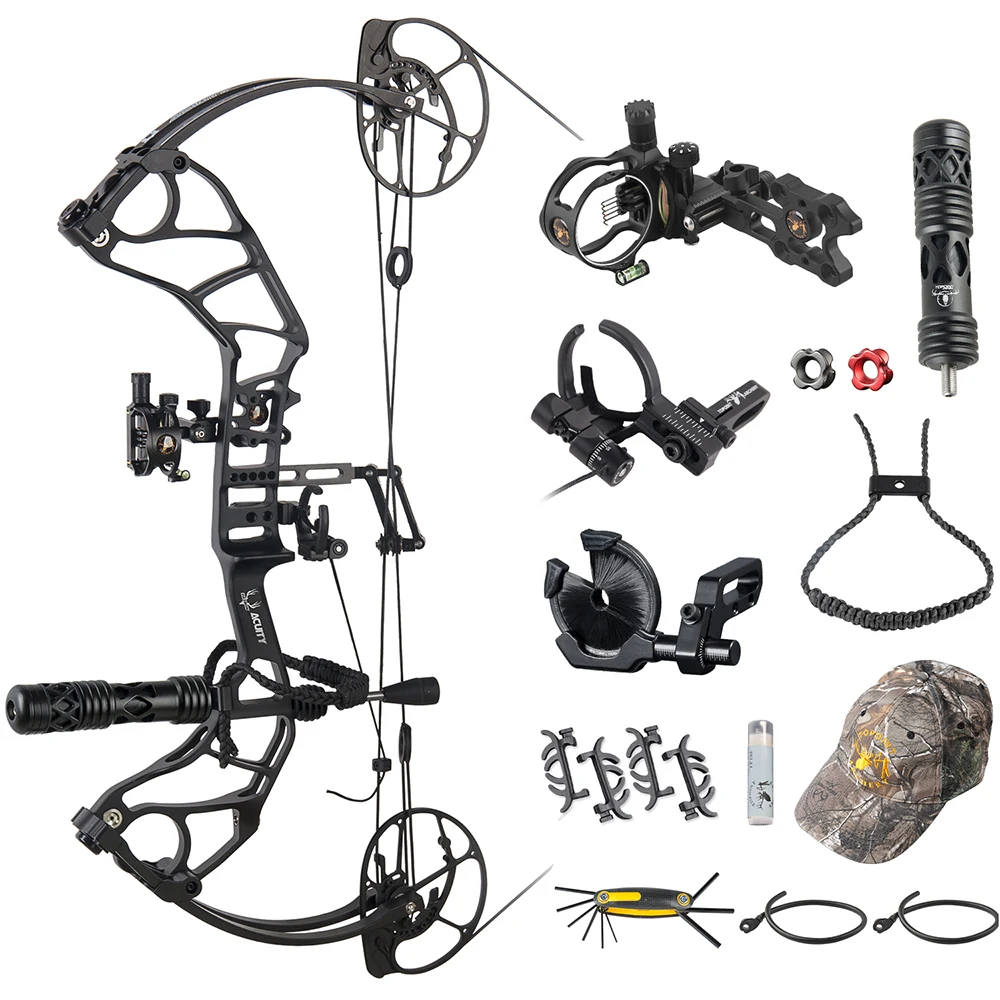 High-end Hunting Compound Bow Package for Adults,26.5-30.5" Draw Length,50-60lbs/60-70lbs,Topoint Daibow Acuity
High-end Hunting Compound Bow Package for Adults,26.5-30.5" Draw Length,50-60lbs/60-70lbs,Topoint Daibow Acuity