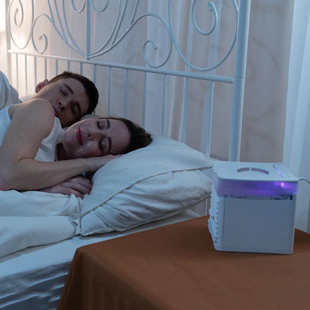 Fast Cooling Air-Conditioning Fan Purifying Air-Eliminate Odor 3 Speeds With Colorful Light USB Charging UV Light Sterilizer Fan
Fast Cooling Air-Conditioning Fan Purifying Air-Eliminate Odor 3 Speeds With Colorful Light USB Charging UV Light Sterilizer Fan