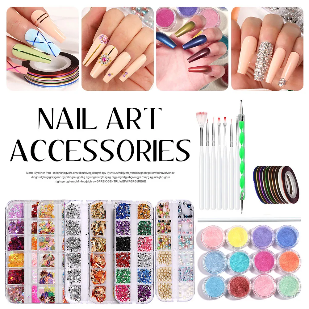 Nail Art Kit with Dotting Painting Pen Nail Rhinestones Acrylic Powder Nail Striping Tape Manicure Tool Set
Nail Art Kit with Dotting Painting Pen Nail Rhinestones Acrylic Powder Nail Striping Tape Manicure Tool Set