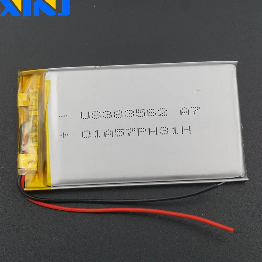 XINJ 3 7 V 850 mAh литий-полимерный литиевый аккумулятор Lipo 383562 для GPS MP4 камеры