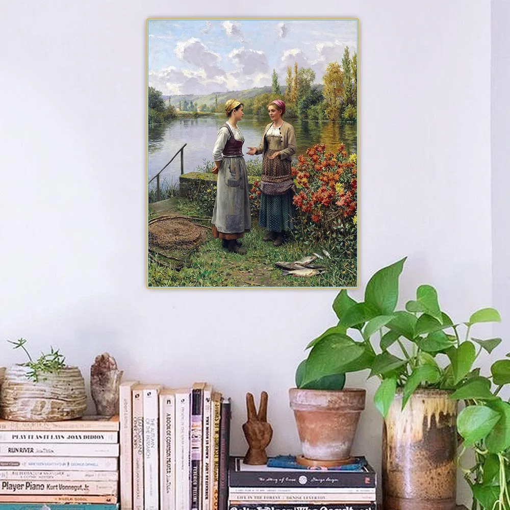 Two Women in a Landscape by Daniel Ridgway Knight Canvas Oil Painting Aesthetics Picture Wall Decor Home Living Room Decoration
Two Women in a Landscape by Daniel Ridgway Knight Canvas Oil Painting Aesthetics Picture Wall Decor Home Living Room Decoration
