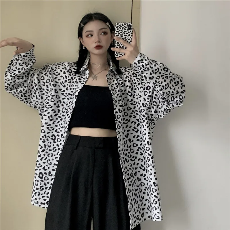 Hipster Ulzzang Streetwear Ins Korean Clothes Women Shirts Fashion Brand Loose Ladies Tops Oversize Leopard Long Sleeve New
Hipster Ulzzang Streetwear Ins Korean Clothes Women Shirts Fashion Brand Loose Ladies Tops Oversize Leopard Long Sleeve New
