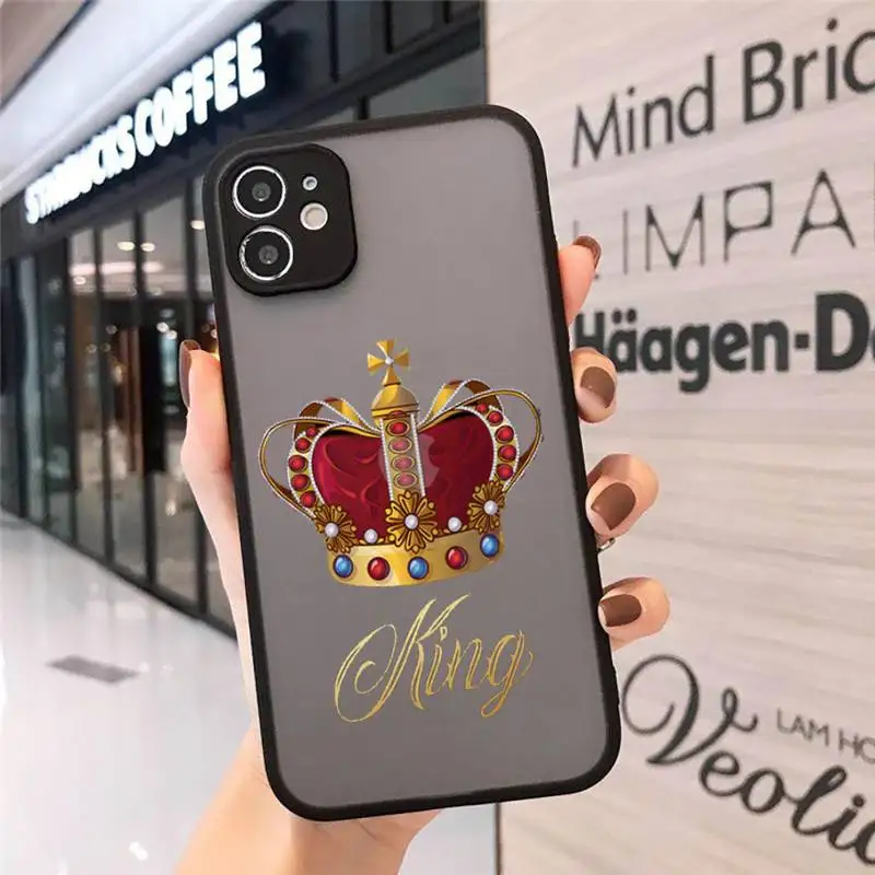 Crown Letter King Queen art Phone Cases Matte Transparent for iPhone 7 8 11 12 s mini pro X XS XR MAX Plus cover funda shell
Crown Letter King Queen art Phone Cases Matte Transparent for iPhone 7 8 11 12 s mini pro X XS XR MAX Plus cover funda shell