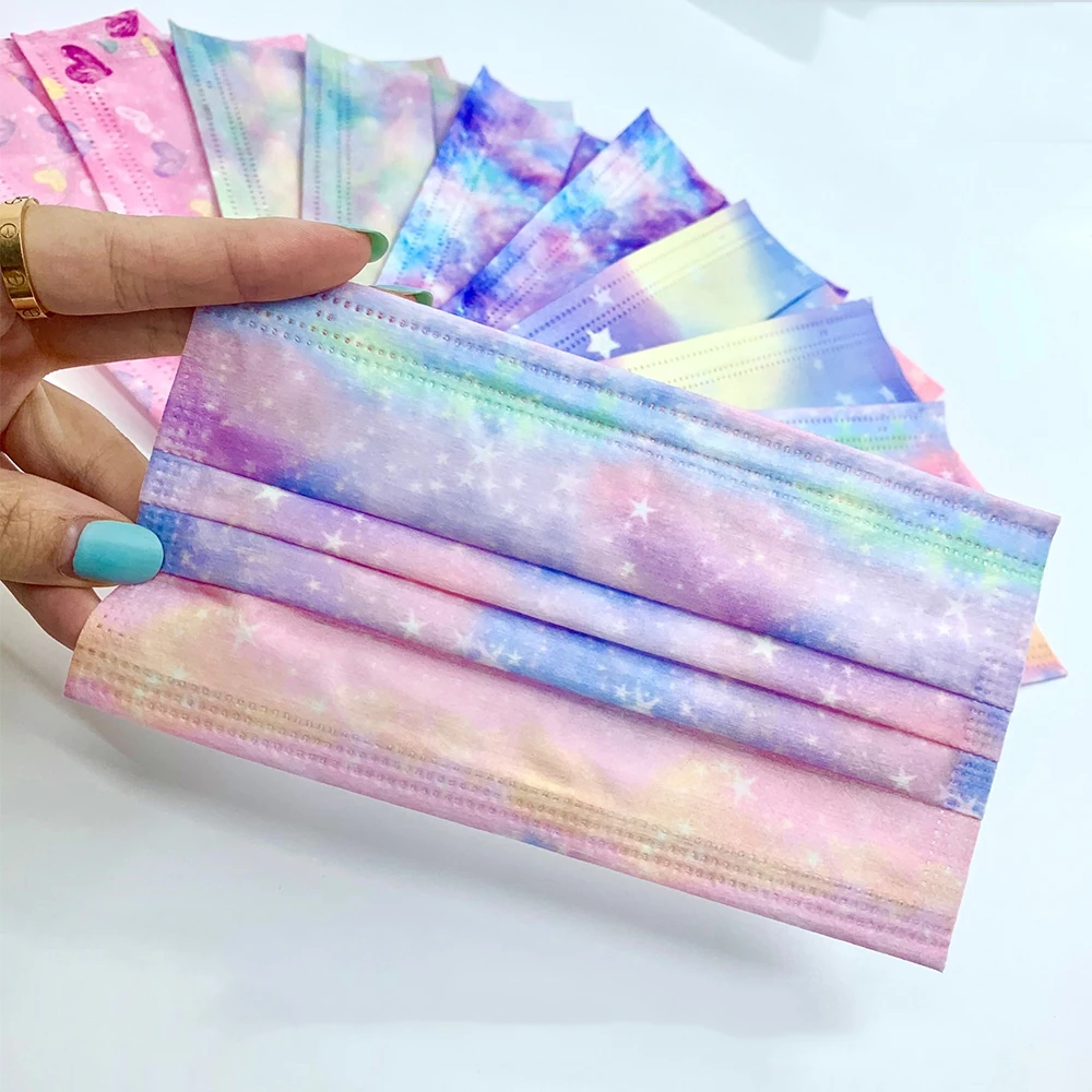 50PCS Adult&Children Mask Disposable Starry Sky Printing Face Mask 3layer Non-woven Breathable Dustproof Protective Mouth Masks
50PCS Adult&Children Mask Disposable Starry Sky Printing Face Mask 3layer Non-woven Breathable Dustproof Protective Mouth Masks