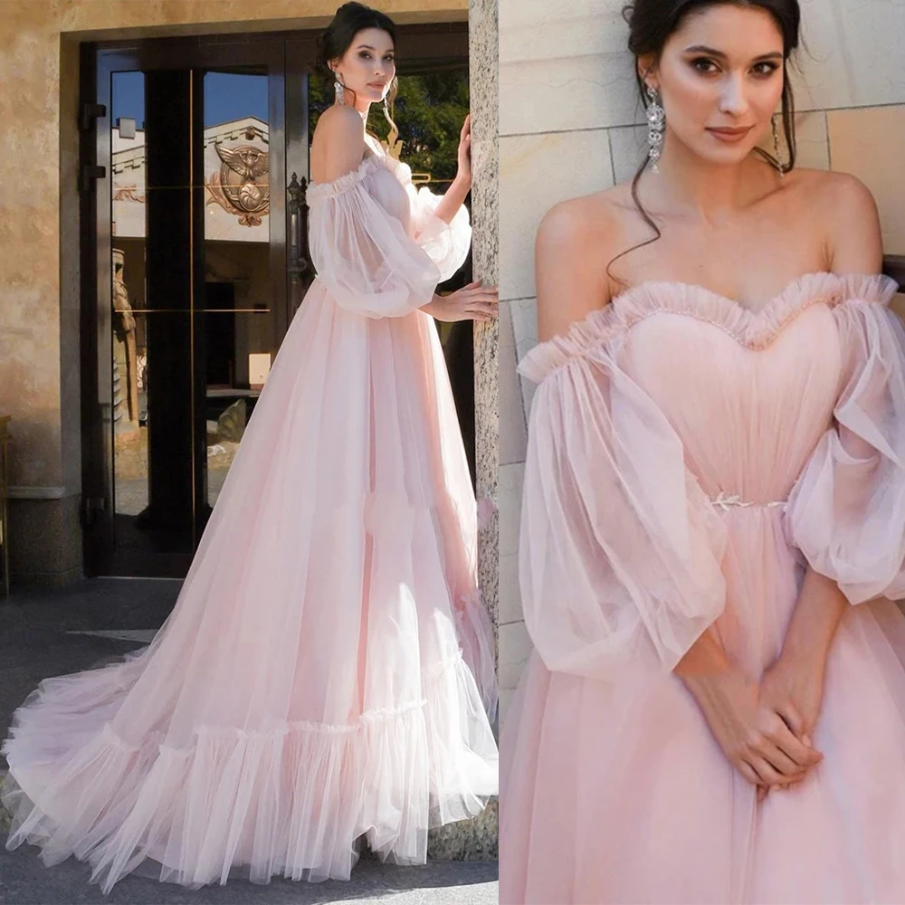 Свадебные платья WUZHIYI в стиле бохо розового цвета, трапециевидная аппликация, фатиновое платье невесты с пышными рукавами, белый кружевной ...
Свадебные платья WUZHIYI в стиле бохо розового цвета, трапециевидная аппликация, фатиновое платье невесты с пышными рукавами, белый кружевной ...