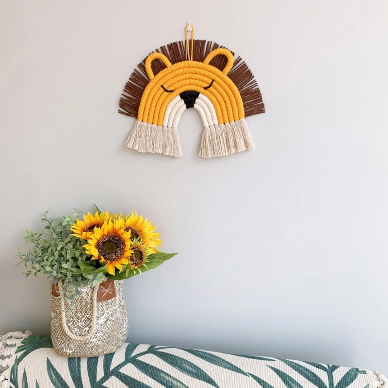 Children Room Handmade Woven Cotton Rope Animal Hanging Decoration Wall Hanging Decor 
Children Room Handmade Woven Cotton Rope Animal Hanging Decoration Wall Hanging Decor