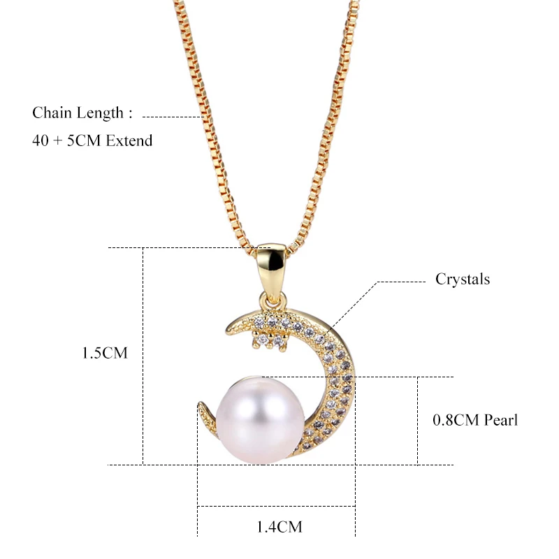 Fanqieliu Natural Pearl Crystals Vintage Moon Genuine 925 Sterling Silver Pendant Necklace For Women FQL21157
Fanqieliu Natural Pearl Crystals Vintage Moon Genuine 925 Sterling Silver Pendant Necklace For Women FQL21157