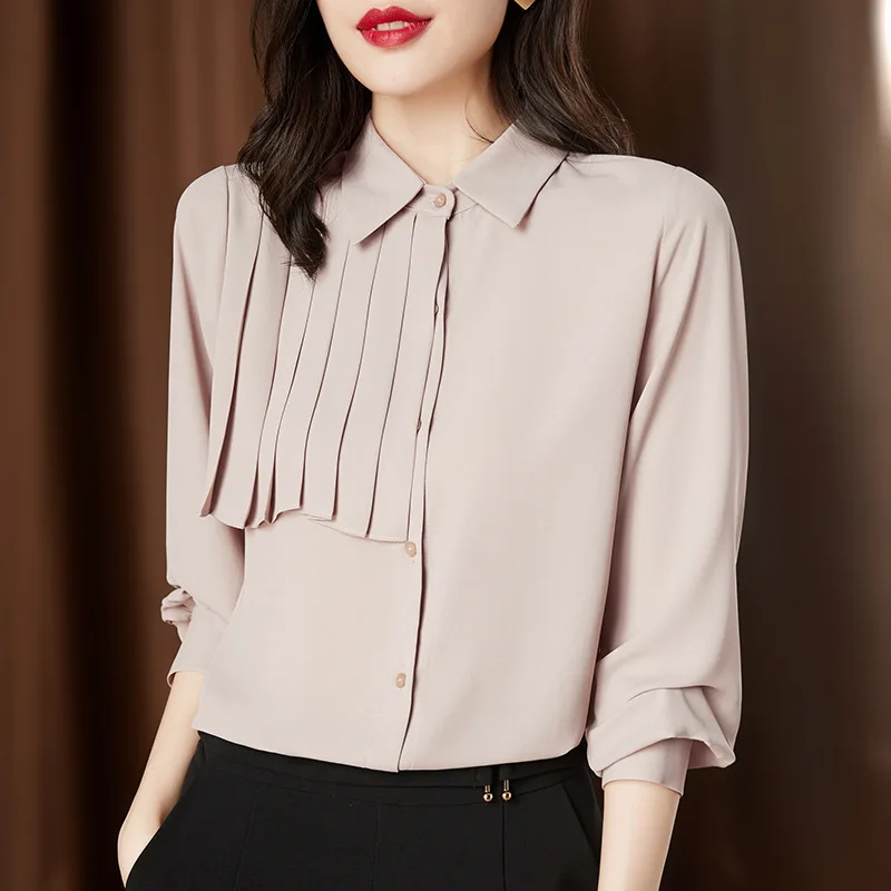 Ladies' autumn shirt Design women's top Contracted joker Long sleeve dress SBZ261-SBZ265 
Ladies' autumn shirt Design women's top Contracted joker Long sleeve dress SBZ261-SBZ265