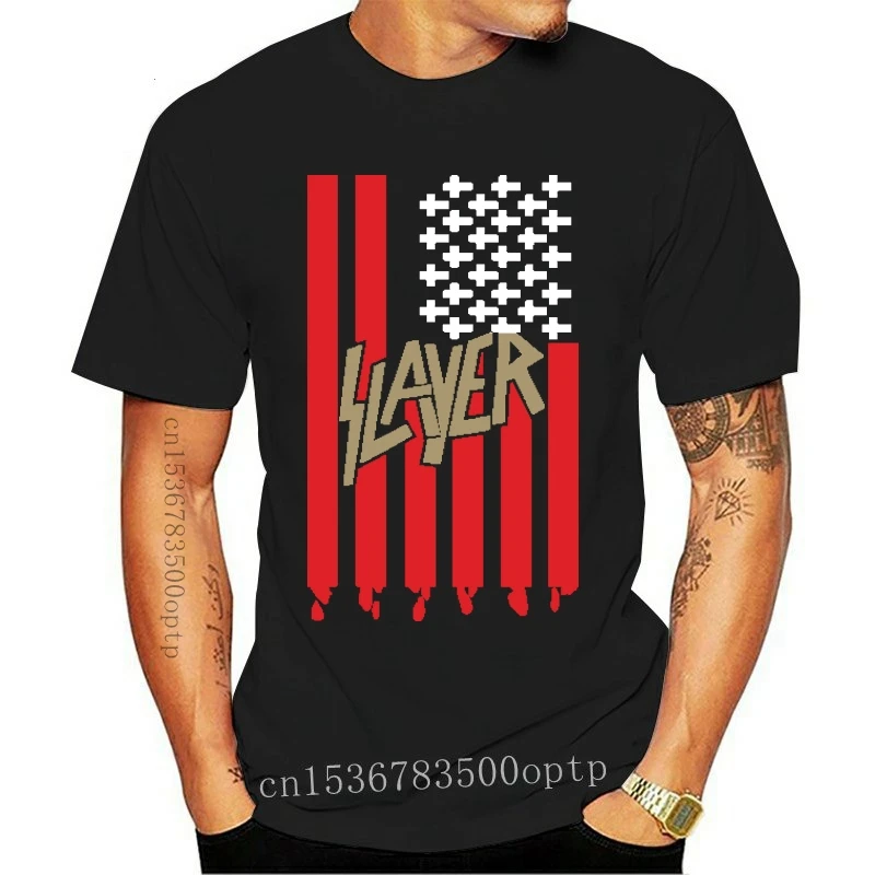 New SLAYER t-shirt US flag metal band retro black shirt size S to 5XL Kerry King(1)
New SLAYER t-shirt US flag metal band retro black shirt size S to 5XL Kerry King(1)
