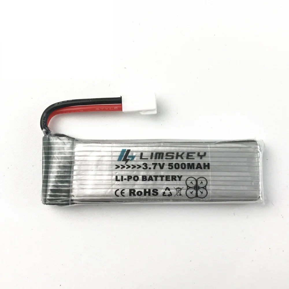 

SUPER 2pcs/set 3.7V 500mah 25c Lipo Batteries For H37 E50 3.7v battery RC Helicopter Drone For Wltoys V930 V977 V988 Spare Part