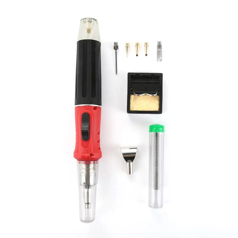 10-in-1 HS-1115K Gas Soldering Iron Cordless Welding Torch Kit Tool Professional Auto Ignition Welding Pen Kit Heat / Flame Gun
10-in-1 HS-1115K Gas Soldering Iron Cordless Welding Torch Kit Tool Professional Auto Ignition Welding Pen Kit Heat / Flame Gun