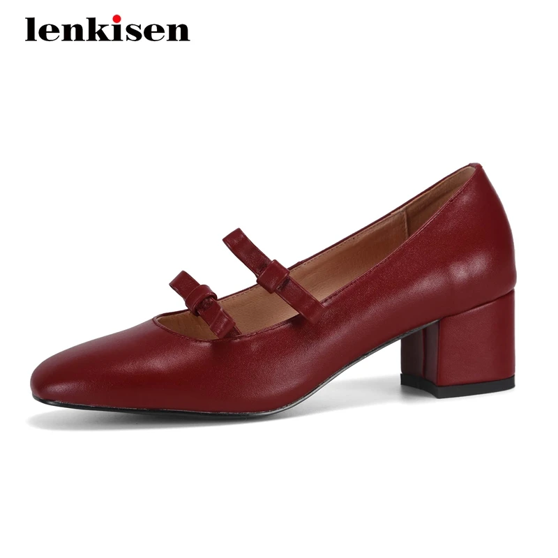 Lenkisen hot french vintage full grain leather butterfly-knot cute round toe thick high heel slip on fairy sweet women pumps L38
Lenkisen hot french vintage full grain leather butterfly-knot cute round toe thick high heel slip on fairy sweet women pumps L38