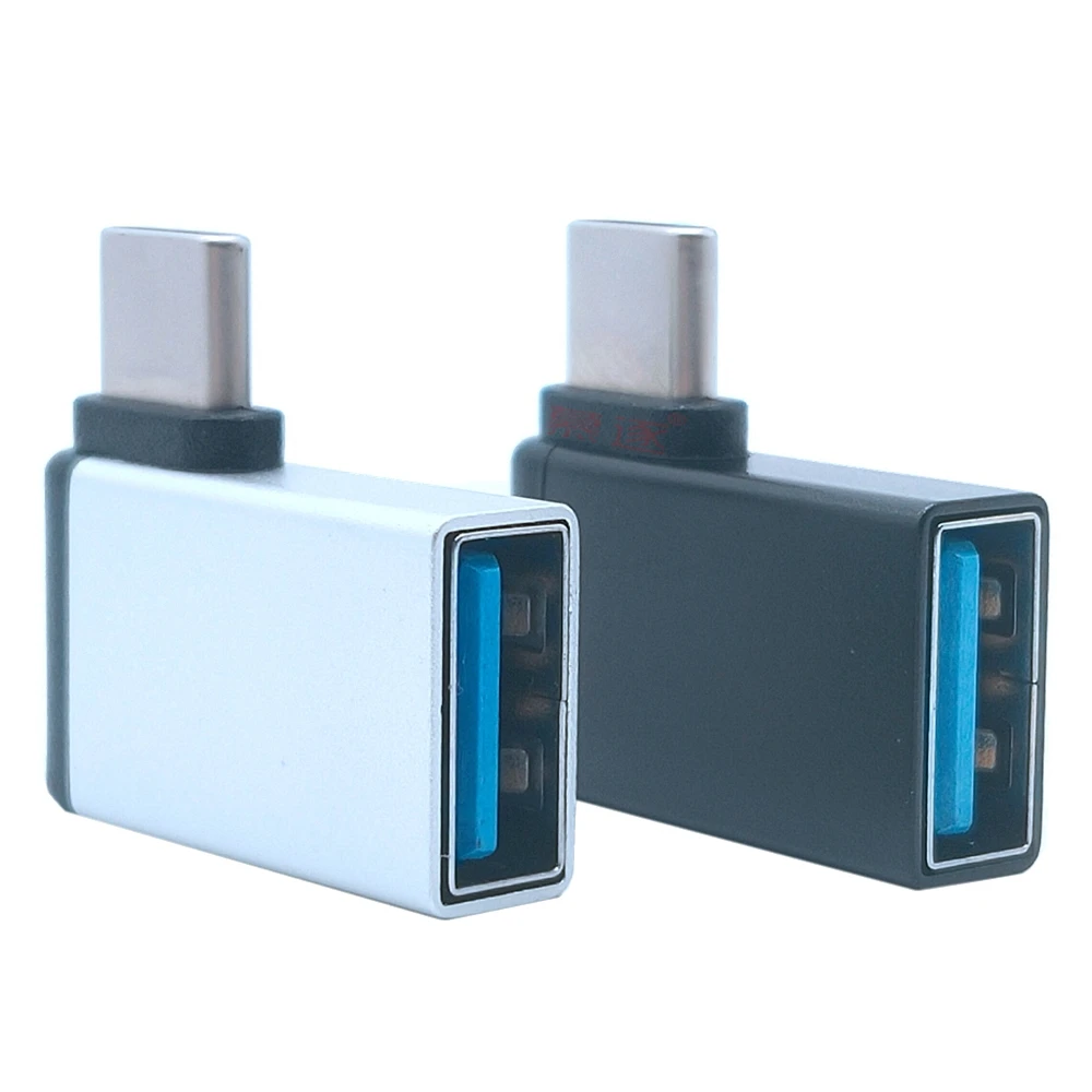 USB C to USB 3.0 Aluminum Adapter USB A 3.0 Female to 90 Degree 3.1 Type C Male Converter for Smartphone Flash Drives
USB C to USB 3.0 Aluminum Adapter USB A 3.0 Female to 90 Degree 3.1 Type C Male Converter for Smartphone Flash Drives