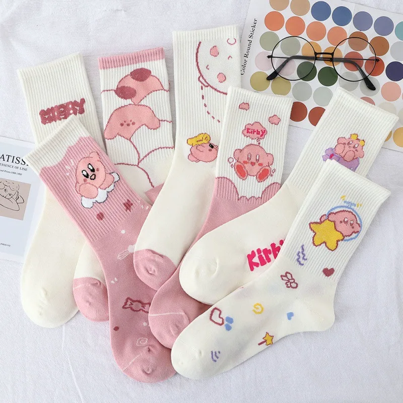 Kawaii Kirby Long Socks 4Pairs Female The Tube Cute Long Tube Socks Pink Than Ins Tide Autumn Winter Models Girls Plush Toy Gift
Kawaii Kirby Long Socks 4Pairs Female The Tube Cute Long Tube Socks Pink Than Ins Tide Autumn Winter Models Girls Plush Toy Gift