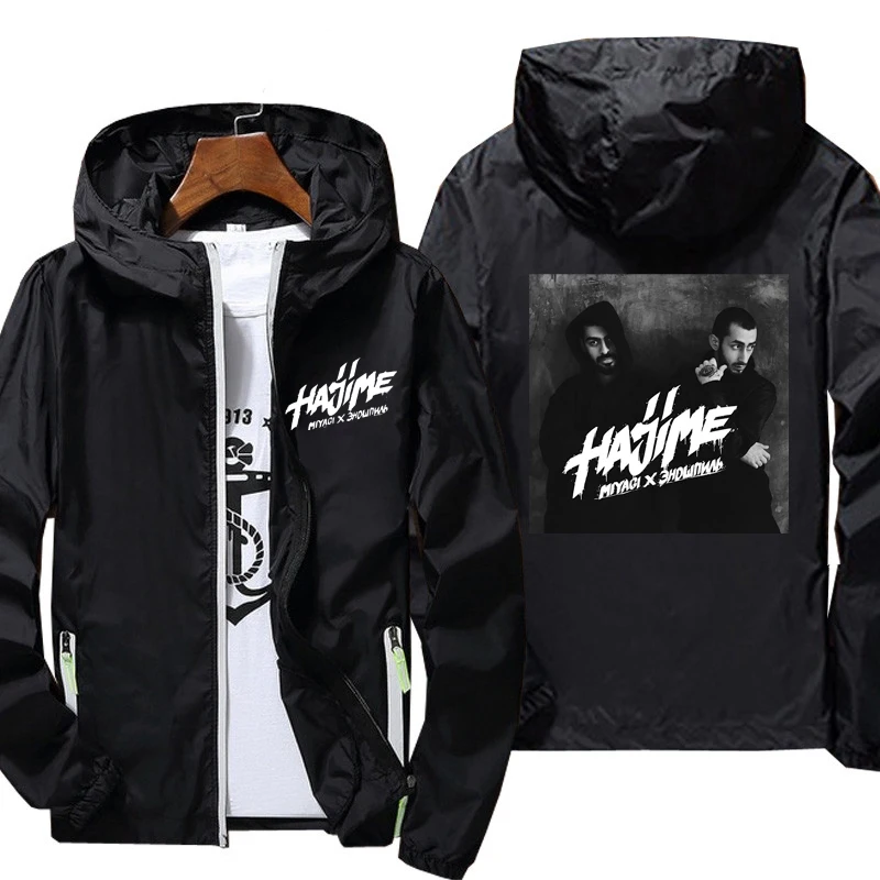 Hot Hajime Miyagi Andy print Hooded Men Streetwear Jacket Windproof Thin Reflective Sunscreen Windbreaker Skin Outdoor Coats
Hot Hajime Miyagi Andy print Hooded Men Streetwear Jacket Windproof Thin Reflective Sunscreen Windbreaker Skin Outdoor Coats