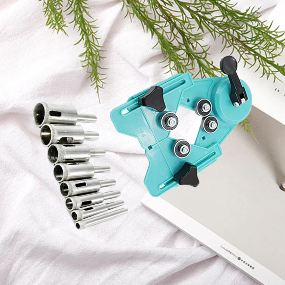 1Pc Adjustable Professional Tile Hole Locator Drill Locator Tile Chamfer with 7Pcs Hole Saws for Ceremic Glass Marble (Green)
1Pc Adjustable Professional Tile Hole Locator Drill Locator Tile Chamfer with 7Pcs Hole Saws for Ceremic Glass Marble (Green)