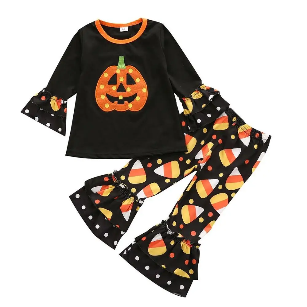2020 New Halloween Children 's Clothing Little Girl 3-6 Thanksgiving Pumpkin Print Cartoon Pattern Pants Kids Wear 2-Piece Set
2020 New Halloween Children 's Clothing Little Girl 3-6 Thanksgiving Pumpkin Print Cartoon Pattern Pants Kids Wear 2-Piece Set