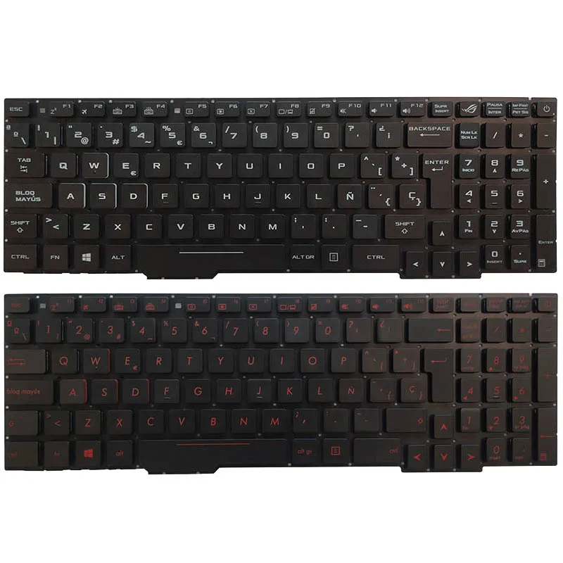 SP/испанская клавиатура для ноутбука ASUS GL553 GL553V GL553VW ZX553VD ZX53V ZX73 FX553VD FX53VD FX753VD FZ53V с