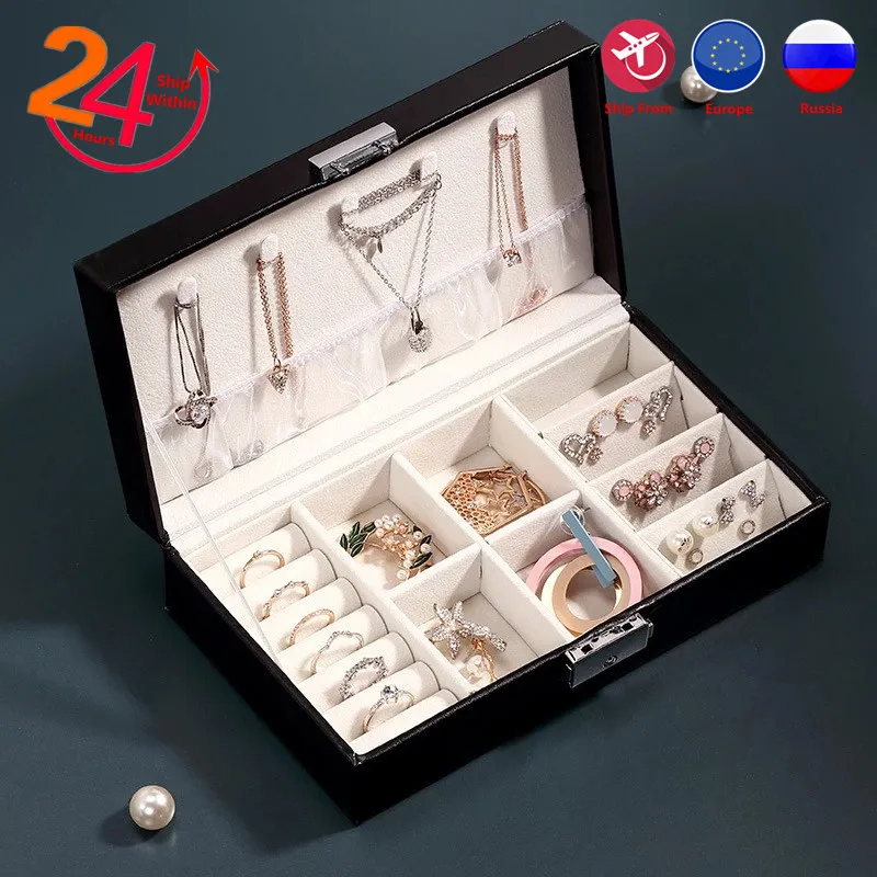 Women Portable Jewelry Travel Organizers Bracelet Earrings Necklace Makeup Collection Box Cosmetic Lipstick Display Accessories 
Women Portable Jewelry Travel Organizers Bracelet Earrings Necklace Makeup Collection Box Cosmetic Lipstick Display Accessories
