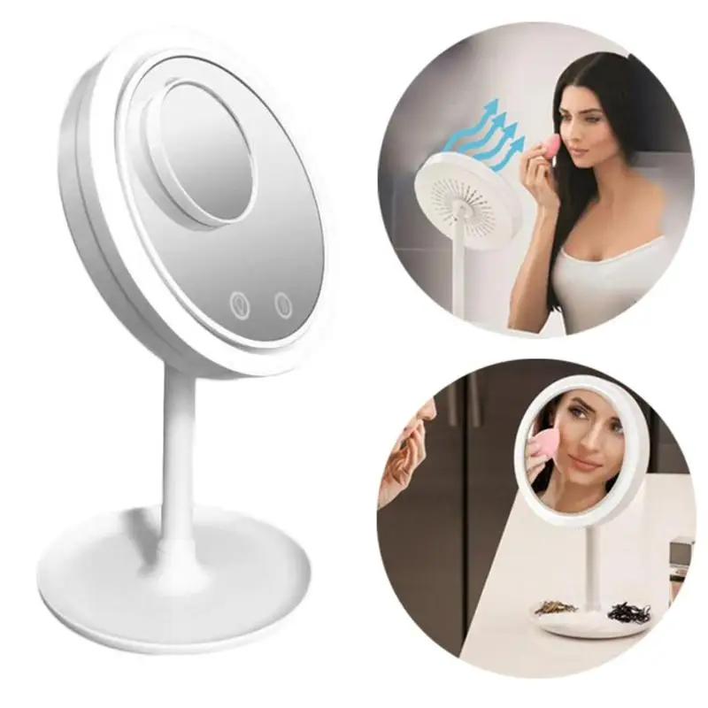 LED Mirror Makeup Mirror with LED Light Vanity Mirror 5X Magnifying Mirror LED miroir grossissant Magnifying with Fan LED Light
LED Mirror Makeup Mirror with LED Light Vanity Mirror 5X Magnifying Mirror LED miroir grossissant Magnifying with Fan LED Light