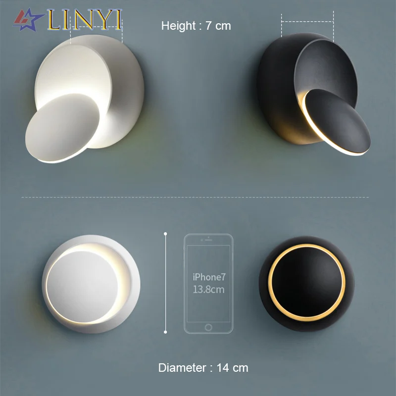 2021 Modern Design LED Wall Lamp 360 Degree Rotation Adjustable Bedside Lights White Black Creative Wall Lamp Aisle Round Lamp
2021 Modern Design LED Wall Lamp 360 Degree Rotation Adjustable Bedside Lights White Black Creative Wall Lamp Aisle Round Lamp