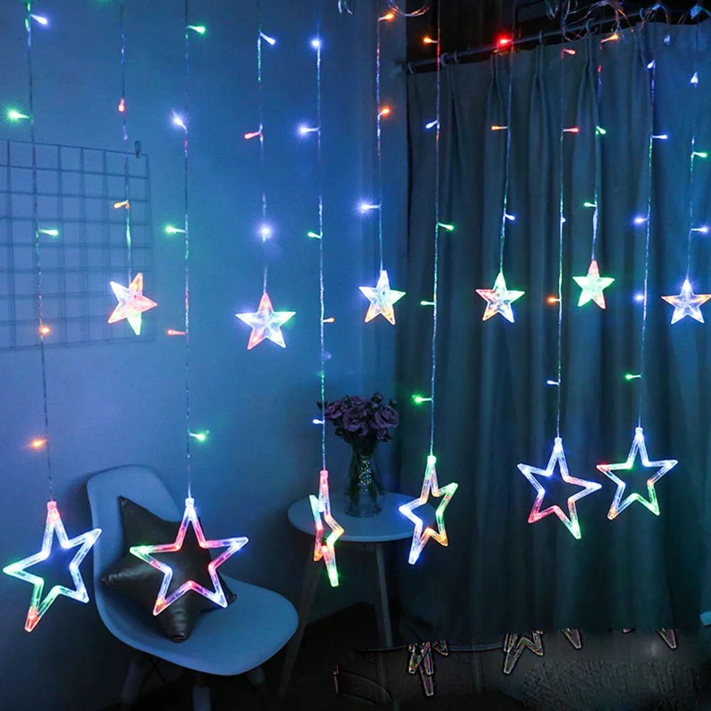 Christmas Decoration Star LED Lamp String Ins Christmas Lights Decoration Curtain Lamp Wedding Neon Lantern 220v Fairy Light
Christmas Decoration Star LED Lamp String Ins Christmas Lights Decoration Curtain Lamp Wedding Neon Lantern 220v Fairy Light