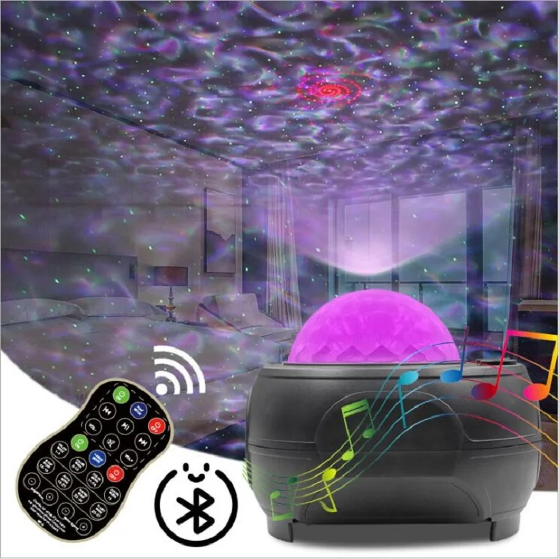 LED Laser Colorful Starry Sky Ocean Projector Night Light Remote Control Ocean Wave Projection Lamp With Bluetooth Music Speaker
LED Laser Colorful Starry Sky Ocean Projector Night Light Remote Control Ocean Wave Projection Lamp With Bluetooth Music Speaker