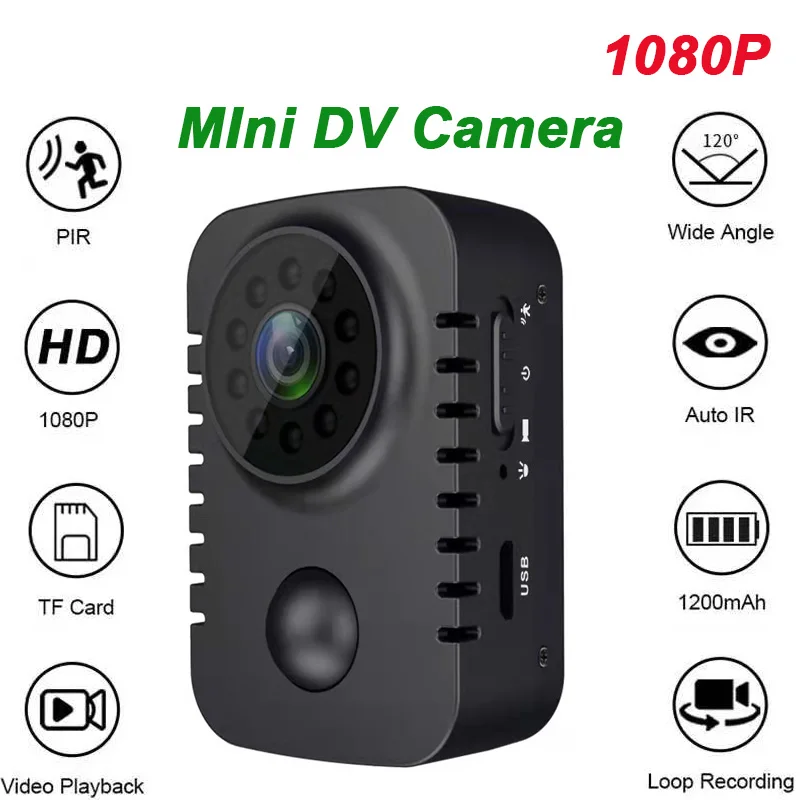 Mini DV Camera 1080P Night Vision Motion Detection Camcorder Video Audio Recorder Home Security Surveillance Micro Body Cam
Mini DV Camera 1080P Night Vision Motion Detection Camcorder Video Audio Recorder Home Security Surveillance Micro Body Cam