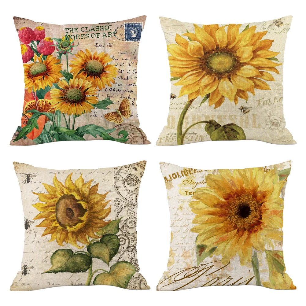 45 x 45 cm Cushion Pillowcase Square pillowcase decorative Sunflower for Beds Chairs Sofa Decoration Pillowcover 
45 x 45 cm Cushion Pillowcase Square pillowcase decorative Sunflower for Beds Chairs Sofa Decoration Pillowcover