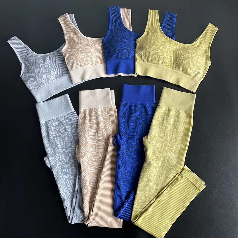 Women Fitness Clothing Sportswear Seamless Yoga Set Woman Gym Leggings Padded Push-up Strappy Sports Bra 2 Pcs Sports Suits
Women Fitness Clothing Sportswear Seamless Yoga Set Woman Gym Leggings Padded Push-up Strappy Sports Bra 2 Pcs Sports Suits