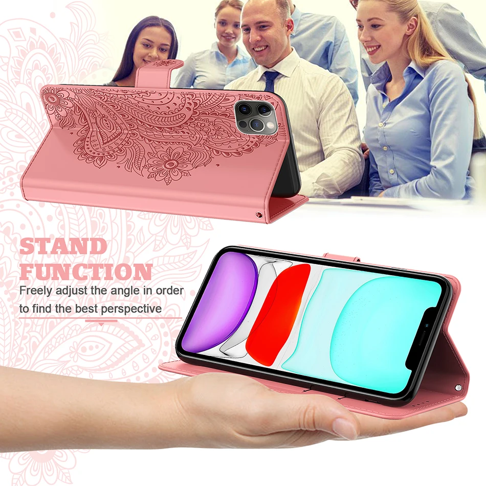 Чехол-книжка с павлином для Redmi 9 9A 8 8A Note Pro 9S 8T 8Pro чехол-бумажник iPhone 12 11 Max XR X XS 7 6 6S