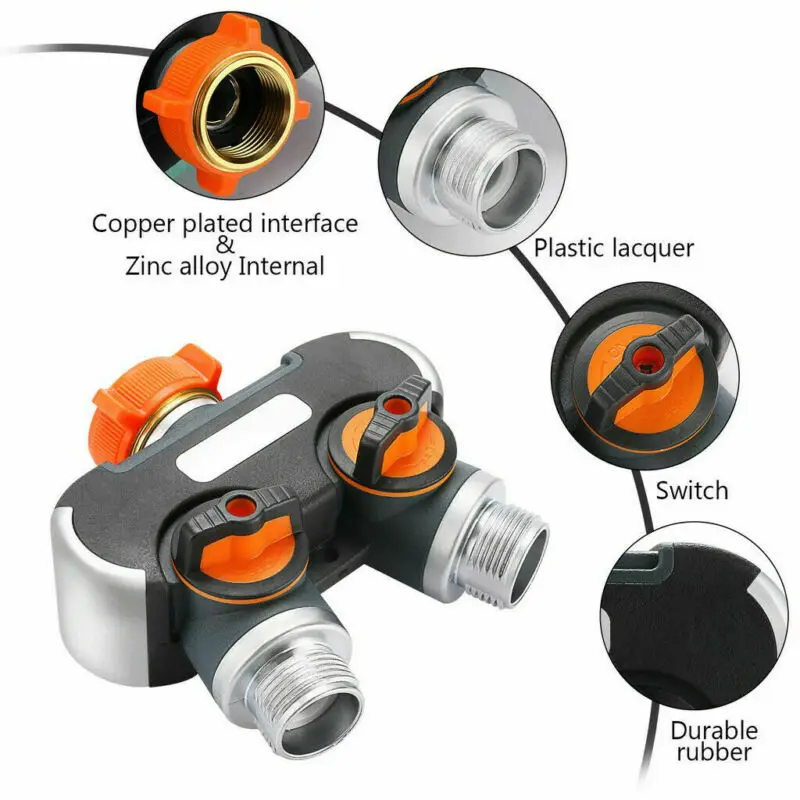 Garden Tool Water Tap Splitter Hose Connector Pipe Off Garden 2 Way Tap 2 Way Connector Regulable Practical Adaptor Splitter
Garden Tool Water Tap Splitter Hose Connector Pipe Off Garden 2 Way Tap 2 Way Connector Regulable Practical Adaptor Splitter