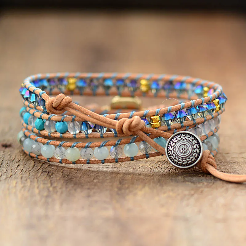 Top Quality Women Bracelets Natural Opal Stone Rhinestone 3 Rows Leather Wrap Bracelet Fancy Femme Boho Bracelets Dropship
Top Quality Women Bracelets Natural Opal Stone Rhinestone 3 Rows Leather Wrap Bracelet Fancy Femme Boho Bracelets Dropship