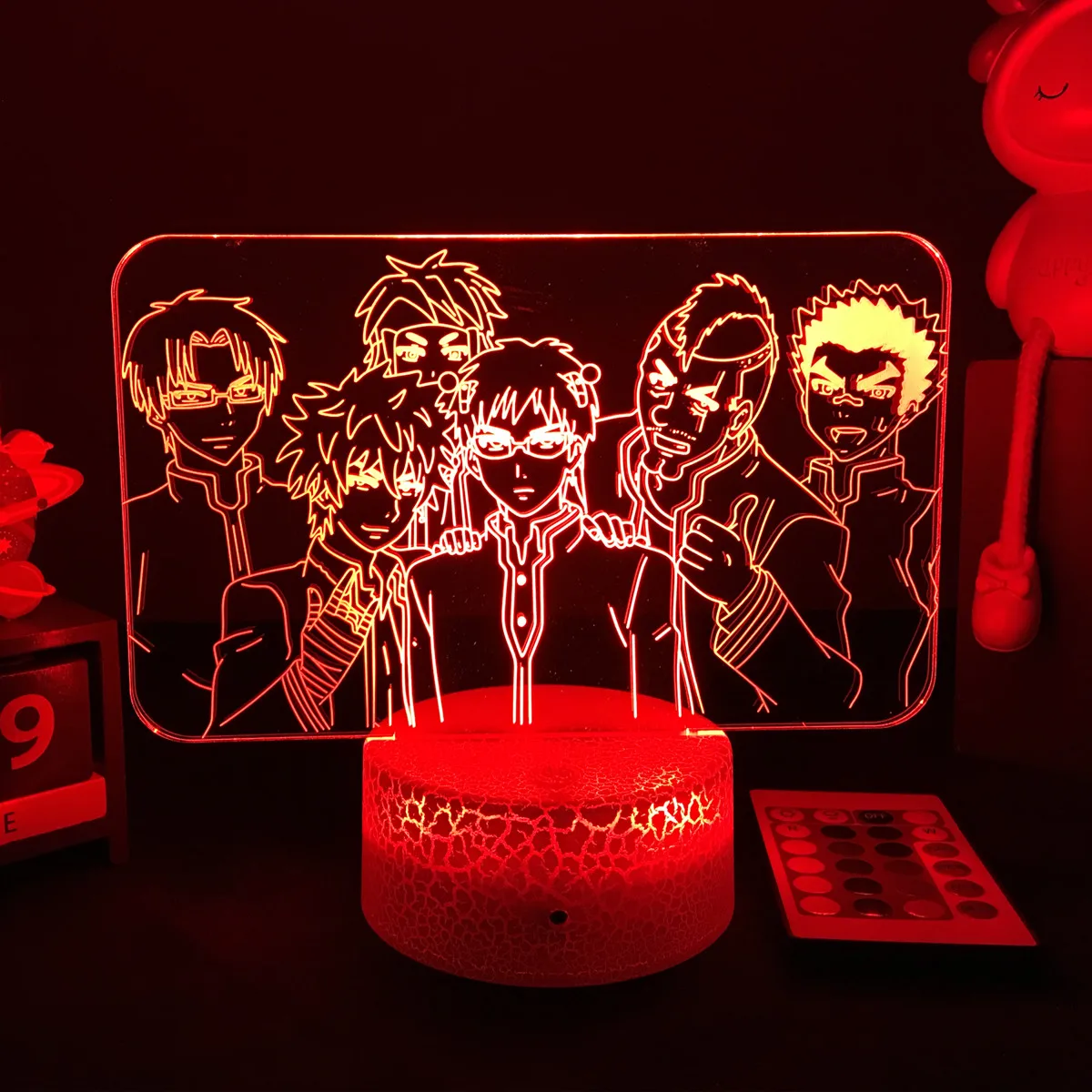 3D LED Lamp Anime The Disastrous Life of Saiki K for Bedroom Decor Gift Colorful Nightlight Manga 3d Lamp
3D LED Lamp Anime The Disastrous Life of Saiki K for Bedroom Decor Gift Colorful Nightlight Manga 3d Lamp