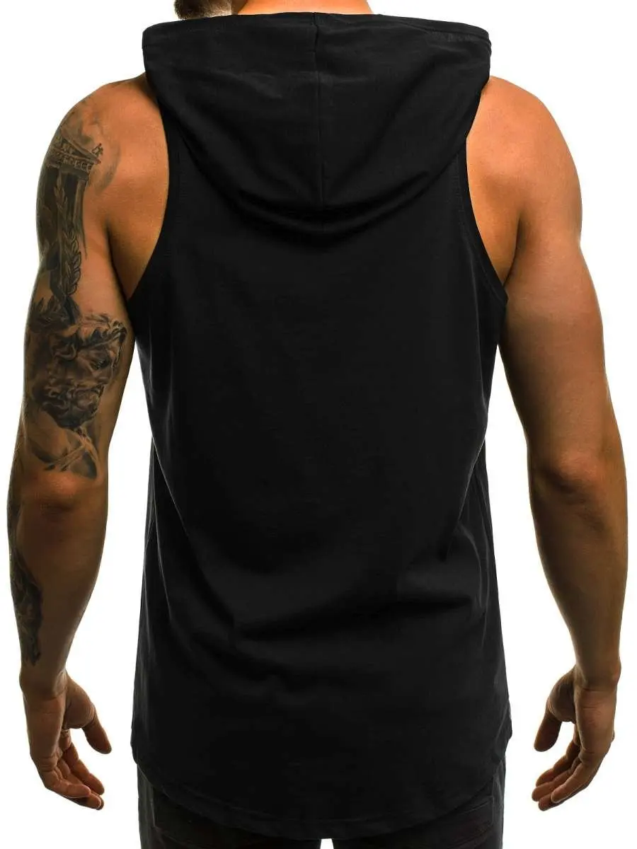 Summer New Men's Printed Vest, European and American Leisure Sports Slim Hooded T-shirt
Summer New Men's Printed Vest, European and American Leisure Sports Slim Hooded T-shirt