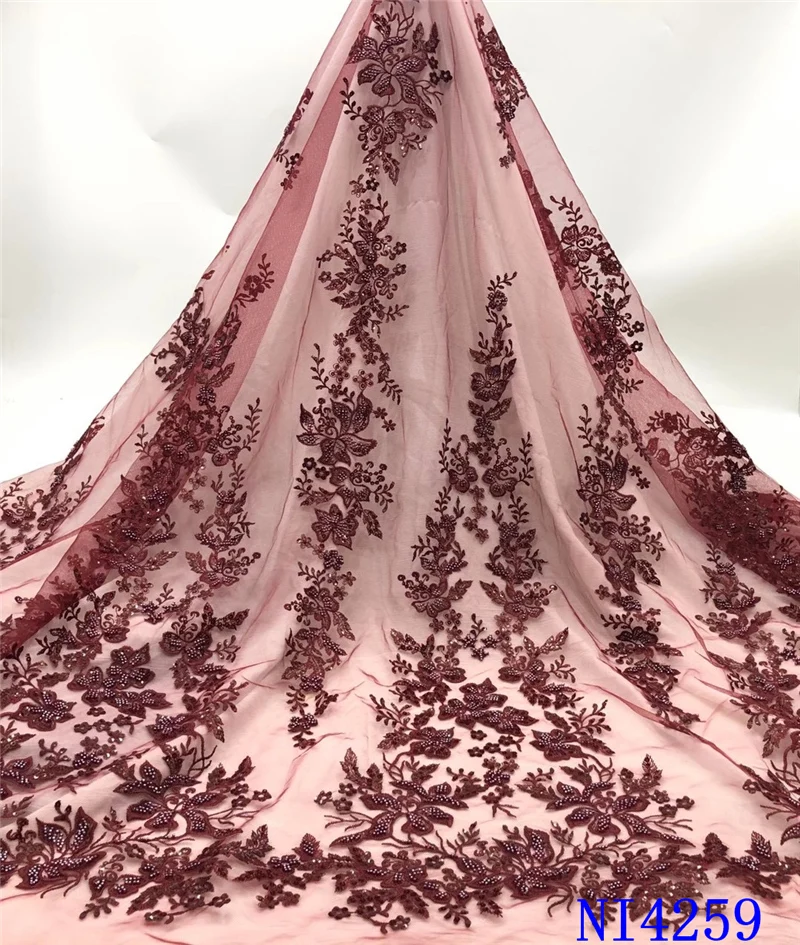 White African Handmade Beaded Mesh Lace Fabric 2020 High Quality Lace French Tulle Lace Fabric For Wedding Party Sewing NI4259-2
White African Handmade Beaded Mesh Lace Fabric 2020 High Quality Lace French Tulle Lace Fabric For Wedding Party Sewing NI4259-2