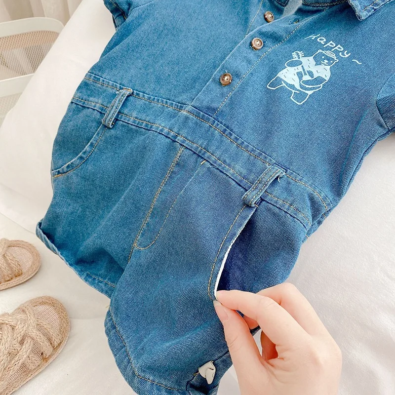 Summer Newborn Boys Girls Cowboy Jumpsuits Clothes Cartoon Print Infant Short Sleeve Jumpsuits Children Rompers
Summer Newborn Boys Girls Cowboy Jumpsuits Clothes Cartoon Print Infant Short Sleeve Jumpsuits Children Rompers