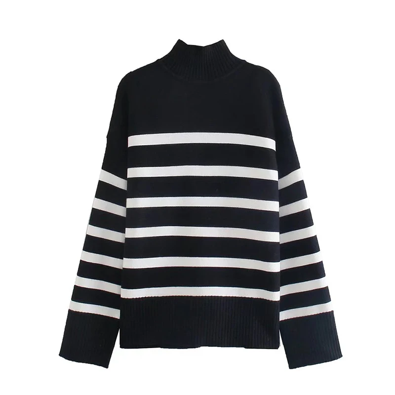 YENKYE Women Vintage Oversize Striped Knit Sweater Mujer Long Sleeve Turtleneck Pullover Winter Jumpers
YENKYE Women Vintage Oversize Striped Knit Sweater Mujer Long Sleeve Turtleneck Pullover Winter Jumpers