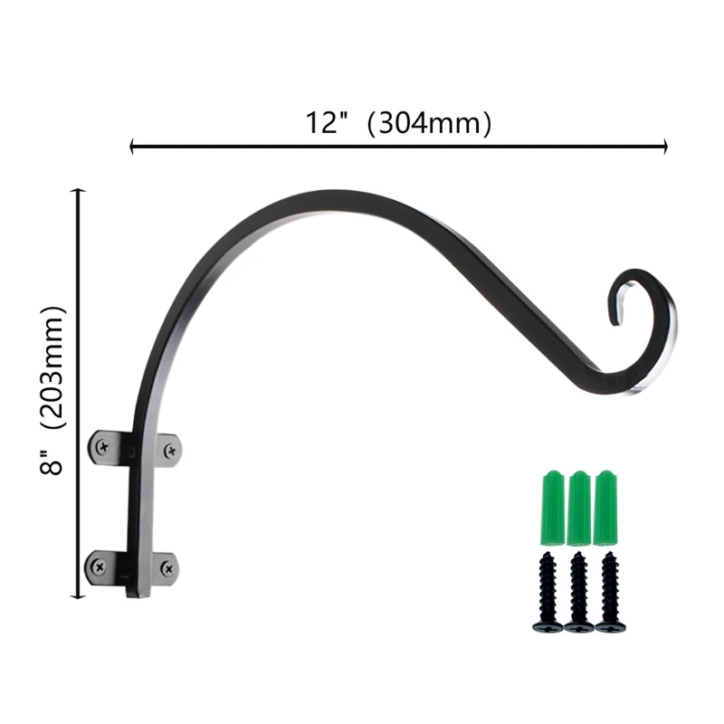 LXAF Solid Thicken 12in Outdoor Wall Light Hook Bracket Decorative Wall Hanger Hook
LXAF Solid Thicken 12in Outdoor Wall Light Hook Bracket Decorative Wall Hanger Hook
