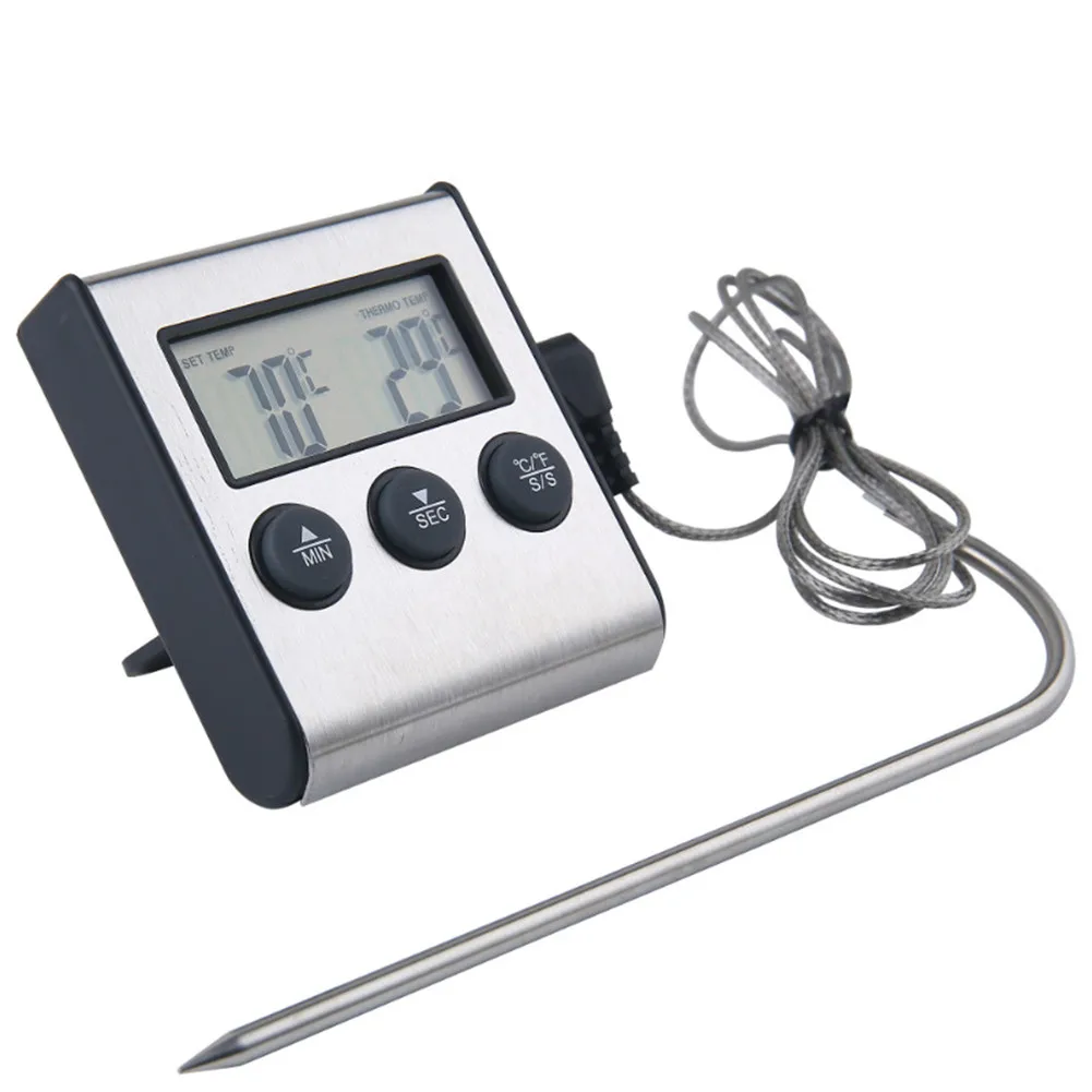 Digital BBQ Probe Meat Thermometer Kitchen Oven Food Cooking Grill Meat Thermometer BBQ Temperature Meter 65*75*20mm
Digital BBQ Probe Meat Thermometer Kitchen Oven Food Cooking Grill Meat Thermometer BBQ Temperature Meter 65*75*20mm