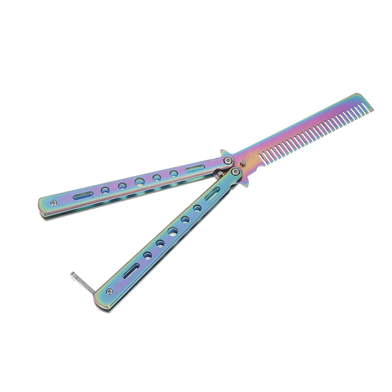 Butterfly Knife Comb Foldable Comb Stainless Steel Practice Training Beard & Moustache Brushes Hairdressing Styling Tool D0003
Butterfly Knife Comb Foldable Comb Stainless Steel Practice Training Beard & Moustache Brushes Hairdressing Styling Tool D0003
