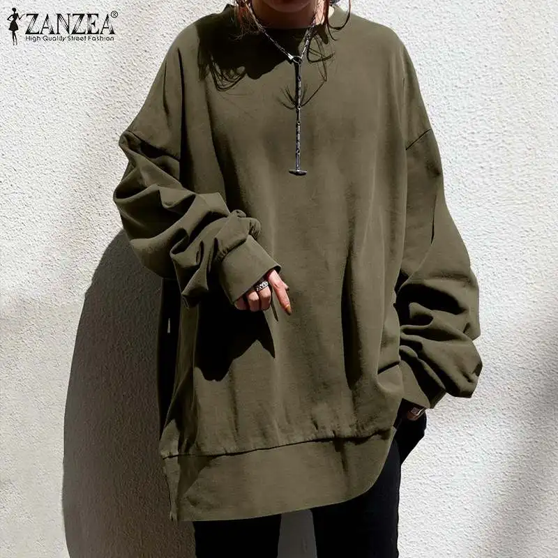 ZANZEA 2021 Female Elegant Solid Baggy Pullover Women Vintage Blouse Oversized Sweatshirts Autumn Casual Long Sleeve Thin Hoodie 
ZANZEA 2021 Female Elegant Solid Baggy Pullover Women Vintage Blouse Oversized Sweatshirts Autumn Casual Long Sleeve Thin Hoodie