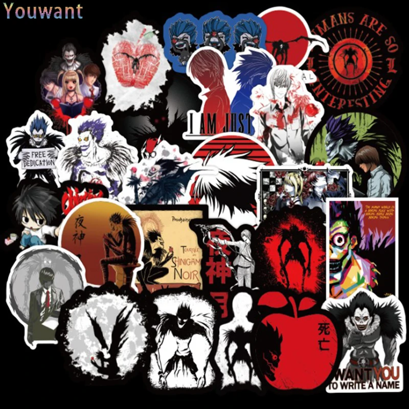 

10/30/50Pcs DEATH NOTE Japanese Anime Waifu VSCO Stickers For Laptop Luggage Motorcycle Phone Skateboard Toys Car Diary Helmet