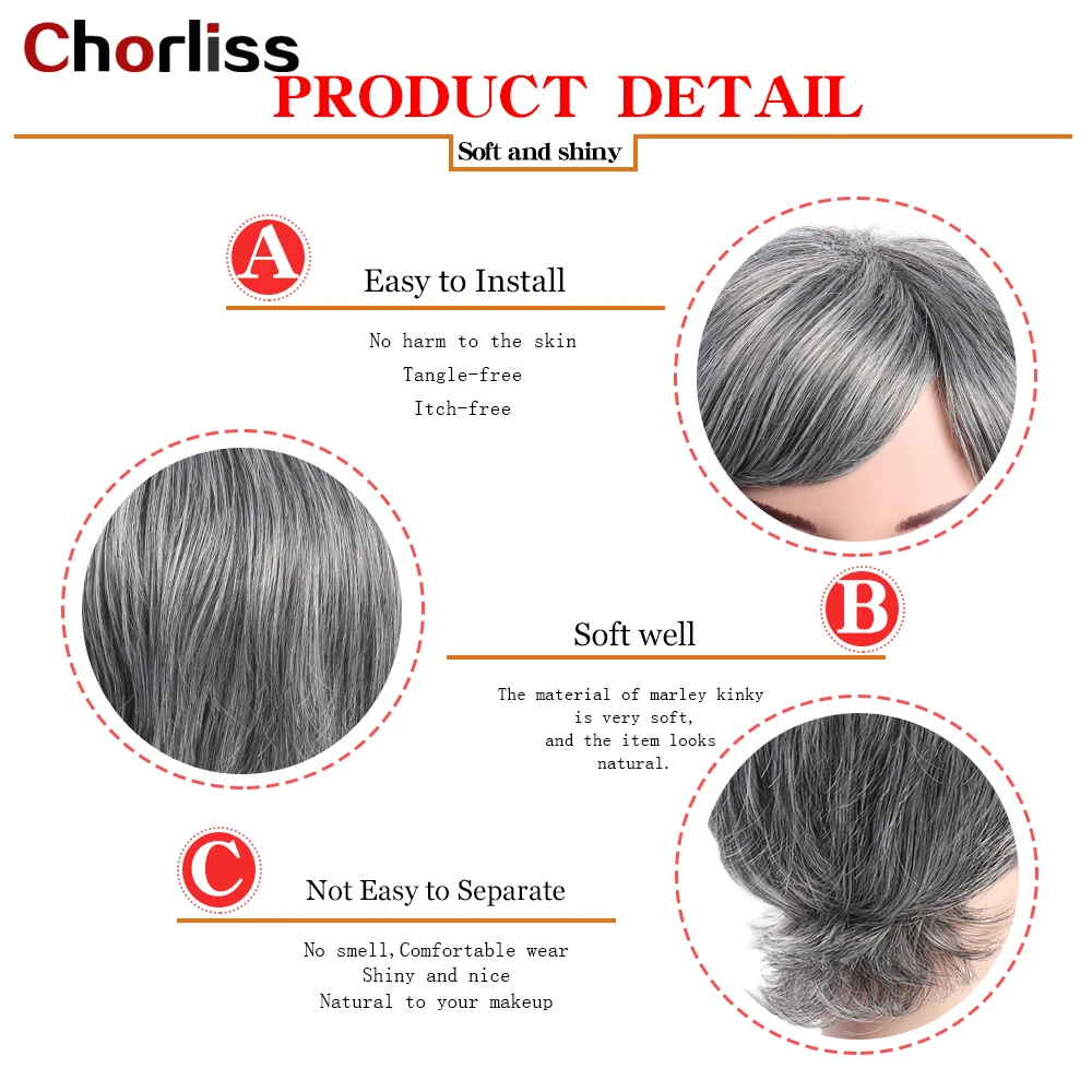 Chorliss Gray Short Synthetic Hair Wig Female Heat Resistant Fiber Hair Wigs For Women Fashion Daily Wig
Chorliss Gray Short Synthetic Hair Wig Female Heat Resistant Fiber Hair Wigs For Women Fashion Daily Wig