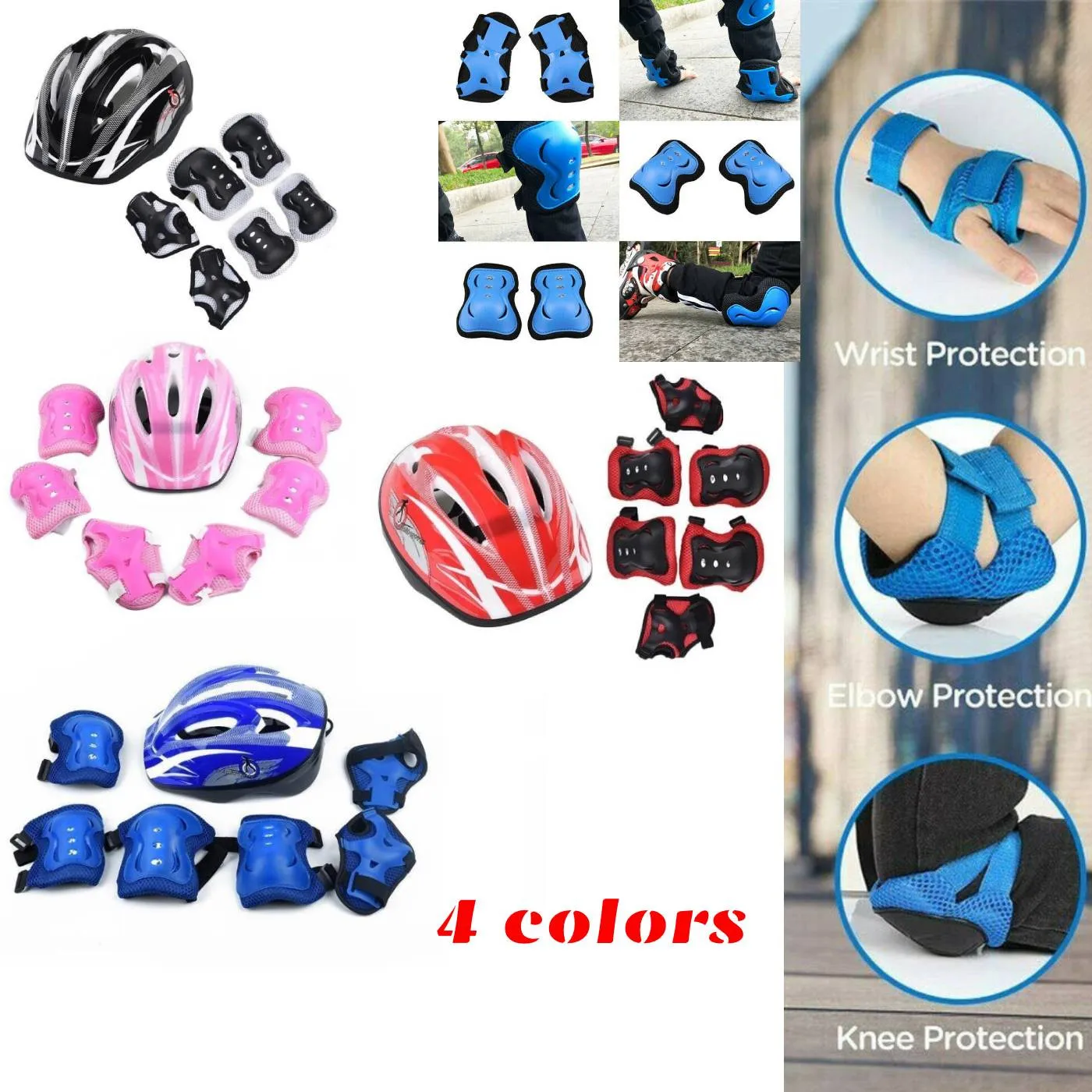 7pcs Kid Child Roller SkatinBike Helmet Knee Wrist* Guard Elbow Pad Pieces Children Roller Skating Head Skateboard Knee *Pads
7pcs Kid Child Roller SkatinBike Helmet Knee Wrist* Guard Elbow Pad Pieces Children Roller Skating Head Skateboard Knee *Pads
